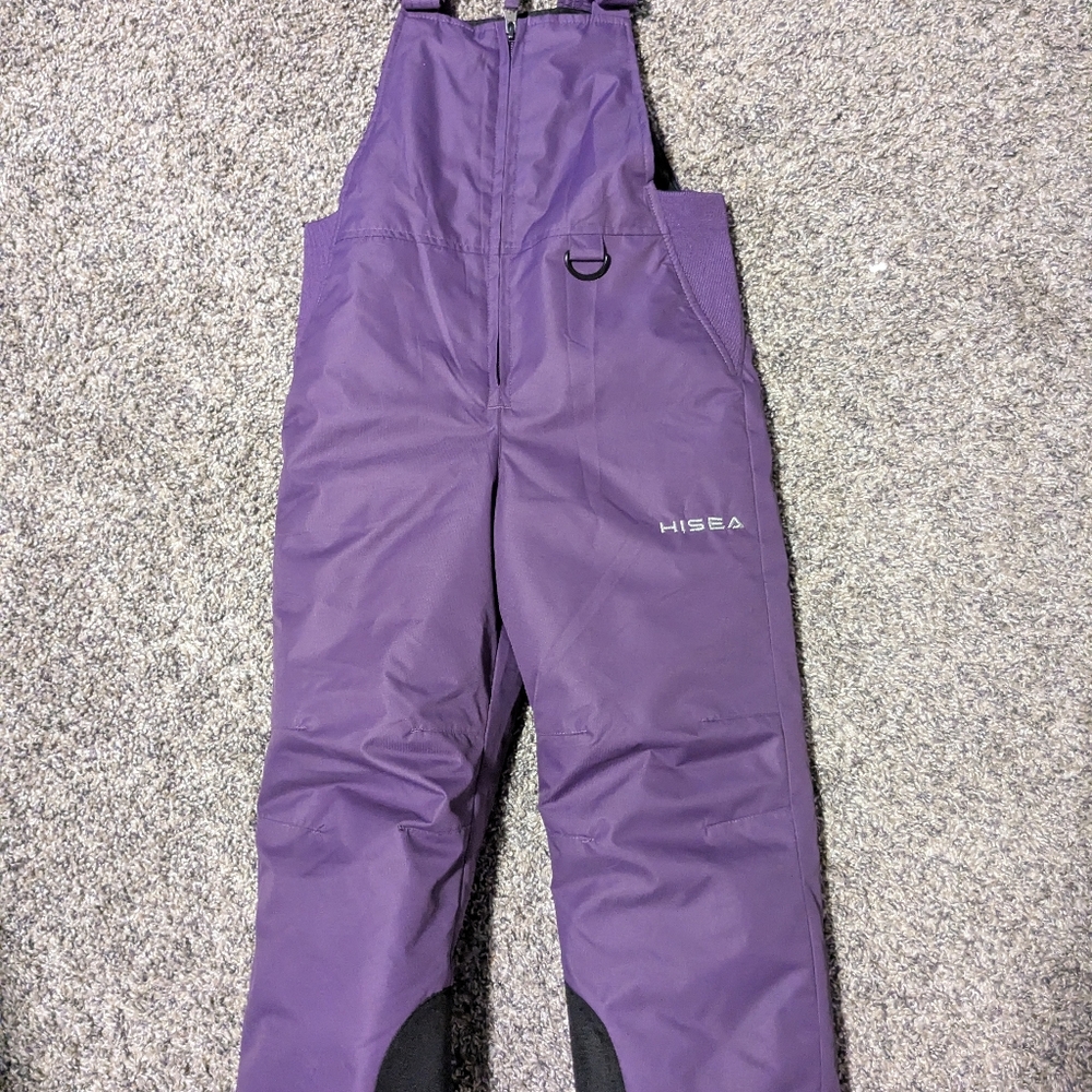 HISEA Kids Purple Snow Bibs